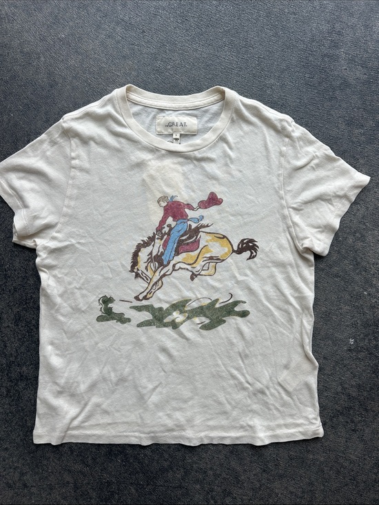 THE GREAT. Tops - The Great classic tee w/ cowboy graphics